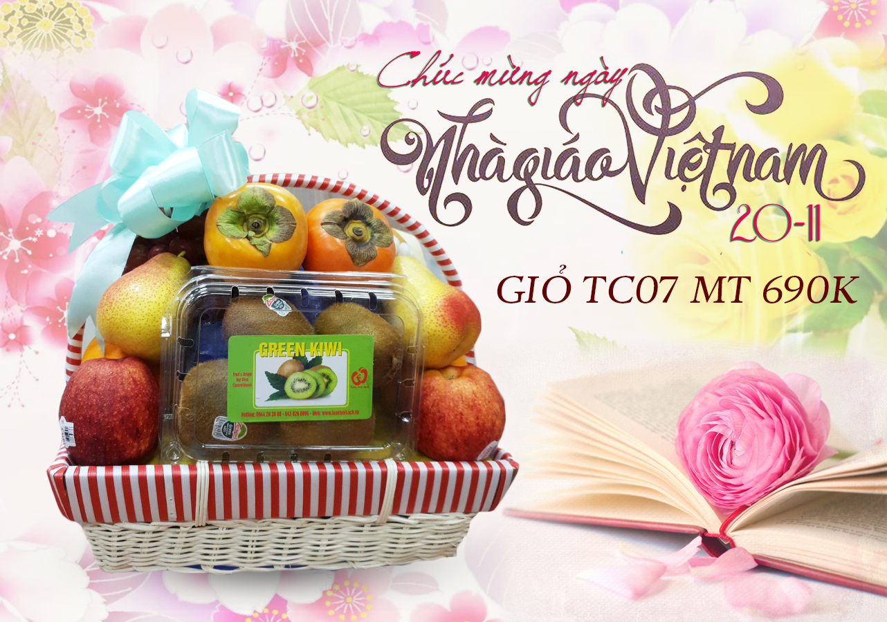 Giỏ quà Tri ân Thầy cô TC07