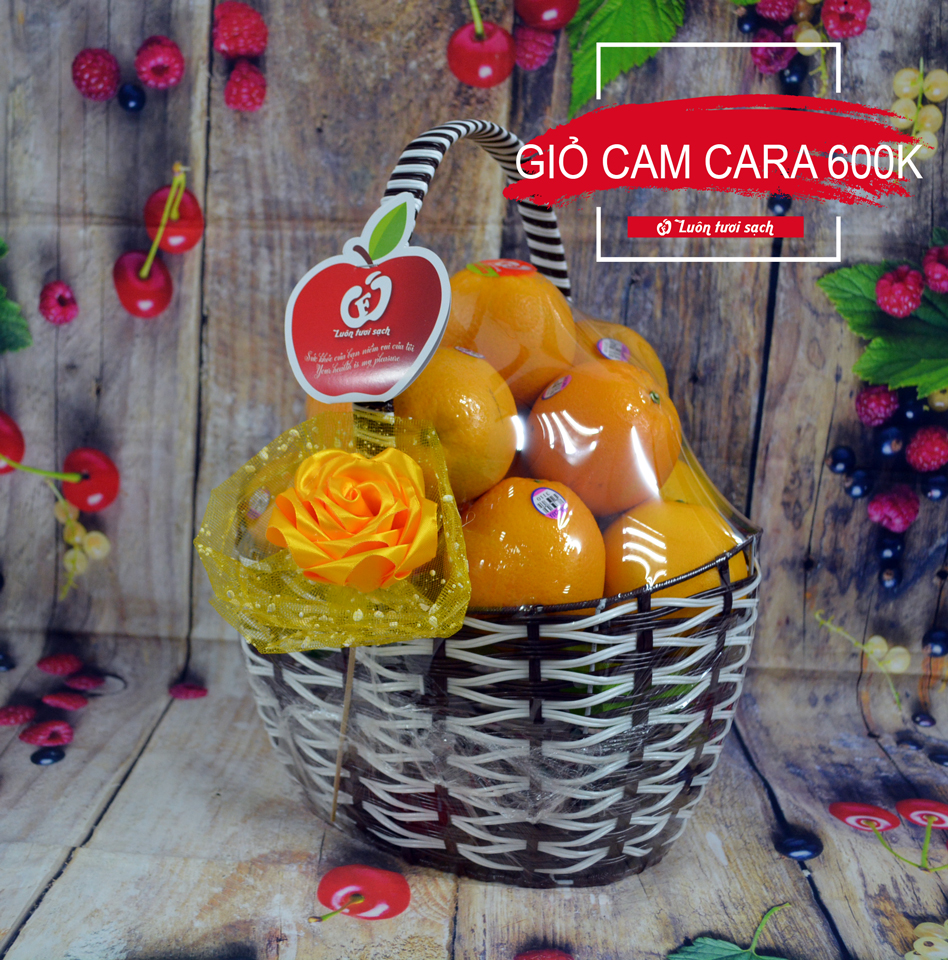 Giỏ cam Cara ruột đỏ Mỹ