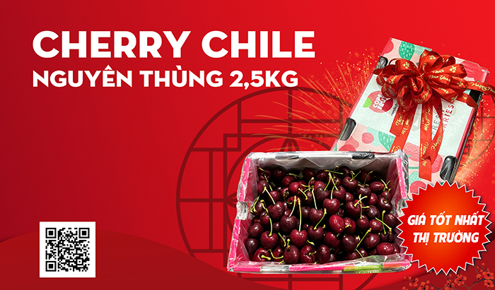 Thùng Cherry Chile 2,5kg 2J